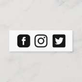 カスタムFacebook Instagram Twitter スキニー名刺 (正面)