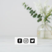 カスタムFacebook Instagram Twitter スキニー名刺 (スタンド正面)