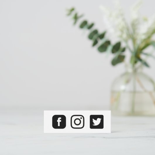 カスタムFacebook Instagram Twitter スキニー名刺 (スタンド正面)