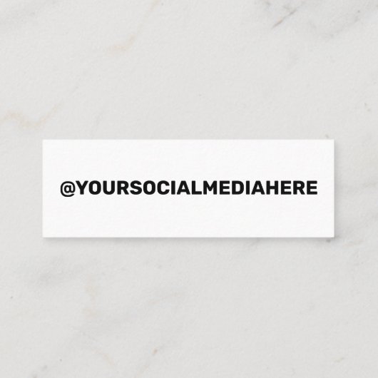 カスタムFacebook Instagram Twitter スキニー名刺 (裏面)