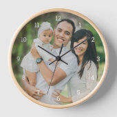 カスタムFamilyフォトオーバーレイ 壁時計 (正面)