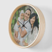 カスタムFamilyフォトオーバーレイ 壁時計 (傾斜)