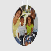 カスタムFAMILY (白文字) 2 – 写真記念 オーナメント (正面)