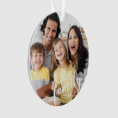 カスタムFAMILY (白文字) 2 – 写真記念 オーナメント (正面)