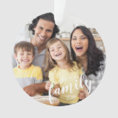カスタムFAMILY (白文字) 2 – 写真記念 オーナメント (正面)