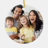 カスタムFAMILY (白文字) 2 – 写真記念 セラミックオーナメント (正面)