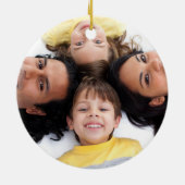 カスタムFAMILY (白文字) 2 – 写真記念 セラミックオーナメント (裏面)