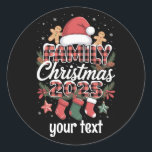 カスタムFamily Christmas 2025マッパーソナライズされたチング ラウンドシール<br><div class="desc">カスタムFamily Christmas 2025ファミリーパーソナライズされたマッチング</div>