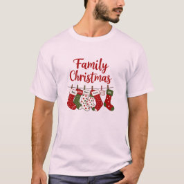 カスタムFamily Christmas 2025 – 名前の追加 Tシャツ