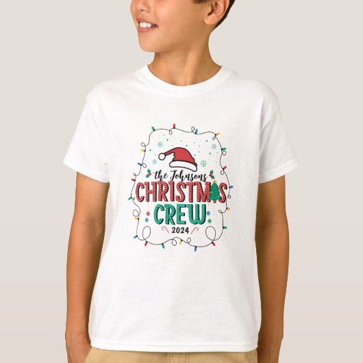 カスタムFamily Christmas Crewグループの名前の一致 Tシャツ (正面)