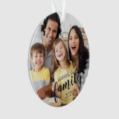 カスタムFAMILY (dark文字) 2-Photo Keepsake オーナメント (正面)