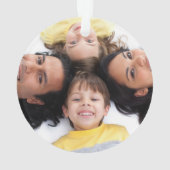 カスタムFAMILY (dark文字) 2-Photo Keepsake オーナメント (裏面)