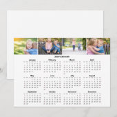 カスタムFamily Photo Collage 2024カレンダーカード (正面/裏面)