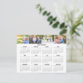 カスタムFamily Photo Collage 2024月別カレンダー ポストカード (スタンド正面)