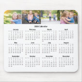 カスタムFamily Photo Collage 2024月別カレンダー マウスパッド (正面)
