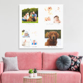 カスタムFamily Photo Collage 4パネルグループ キャンバスプリント (インサイチュ (リビング))