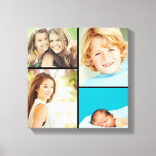 カスタムFamily Photo Collage Canvas Print キャンバスプリント