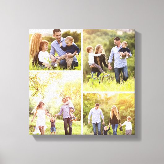 カスタムFamily Photo Collage Canvas Print キャンバスプリント (正面)