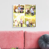 カスタムFamily Photo Collage Canvas Print キャンバスプリント (インサイチュ (リビング))