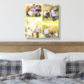カスタムFamily Photo Collage Canvas Print キャンバスプリント (インサイチュ (寝室))