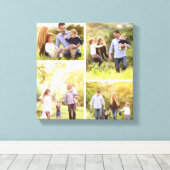 カスタムFamily Photo Collage Canvas Print キャンバスプリント (インサイチュ (ウッドフロア))