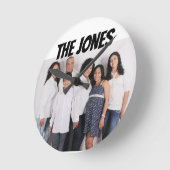 カスタムFAMILY PHOTO WALL CLOCK – 写真を追加 ラウンド壁時計 (傾斜)