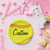 カスタムFastpitch Softballチーム名または文字パーティー ペーパープレート (パーティー)