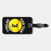 カスタムFastpitch Softballチーム名、プレイヤー番号 ラゲッジタグ (裏面横)