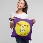 カスタムFastpitch Softballプレーヤー番号/文字 クッション