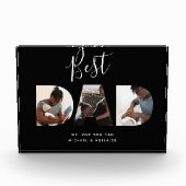 カスタムFaters Dayフォトコラージュ最高のパパスクリプト フォトブロック (正面)