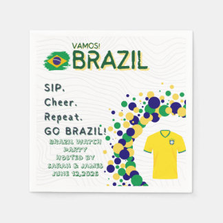カスタムFIFAワールドカップブラジルVAMOS!GO BRAZIL スタンダードカクテルナプキン