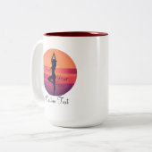 カスタムFind Your Flow Sunset Yoga ツートーンマグカップ (正面左)