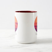 カスタムFind Your Flow Sunset Yoga ツートーンマグカップ (中央)