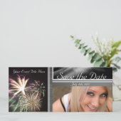 カスタムFireworksが日付を保存 招待状 (スタンド正面)