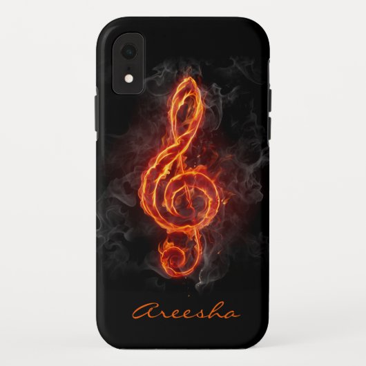 カスタムFlaming Music Note Case-Mate iPhoneケース (裏面)