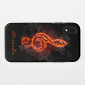 カスタムFlaming Music Note Case-Mate iPhoneケース (裏面(横))
