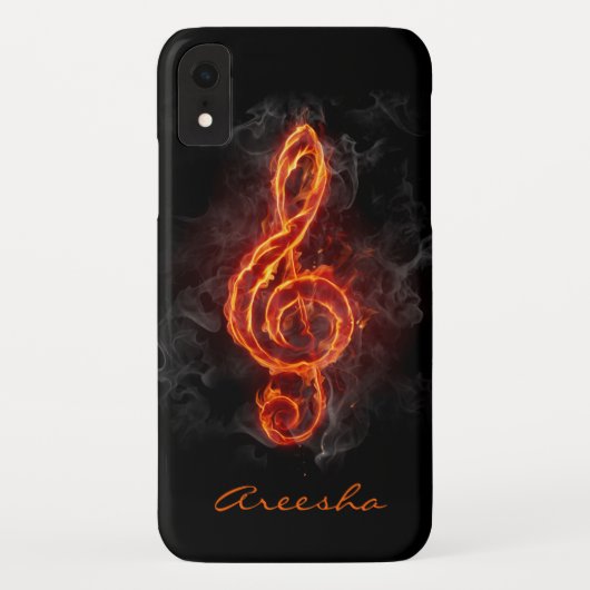 カスタムFlaming Music Note Case-Mate iPhoneケース (裏面)