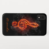 カスタムFlaming Music Note Case-Mate iPhoneケース (裏面(横))