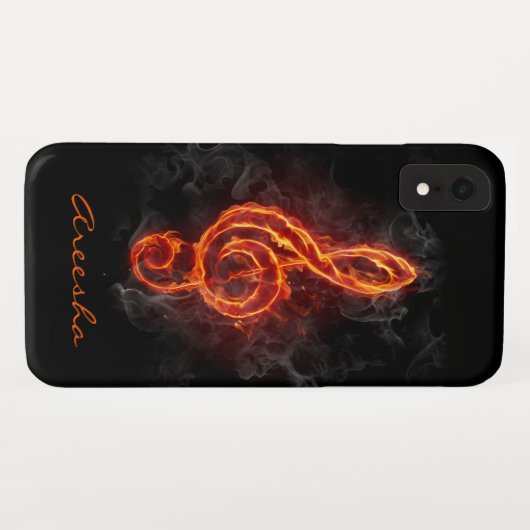 カスタムFlaming Music Note Case-Mate iPhoneケース (裏面(横))