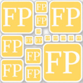 カスタムFP Small 4" x 4" Janzによるステッカー シール (正面)