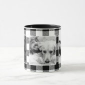 カスタムFriends写真バッファロープレイドパターンホワイト マグカップ (中央)