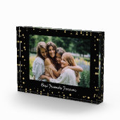 カスタムFriends BFF最高の Bestiesフォトブラック金ゴールド フォトブロック (右)