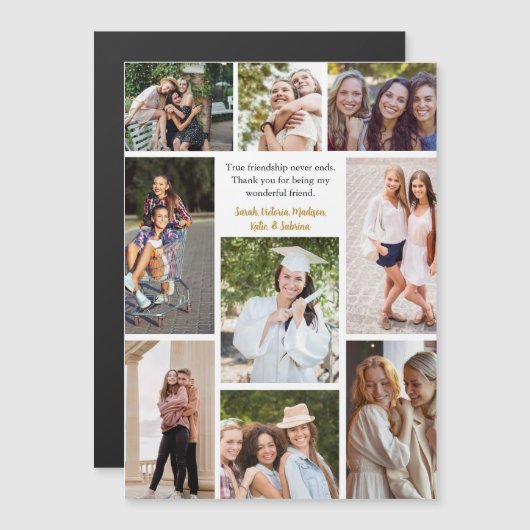 カスタムFriends Collage Friendship Magnet Card (正面/裏面)