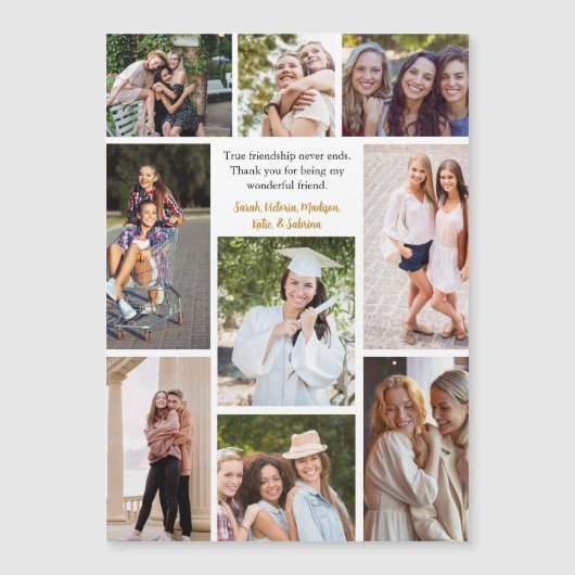 カスタムFriends Collage Friendship Magnet Card (正面)