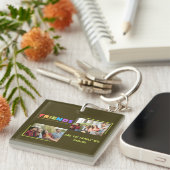 カスタムFriends Photo Collage Keychain キーホルダー (正面右)