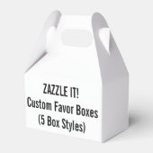 カスタムGABLE Favor Boxes空白のテンプレート フェイバーボックス (正面サイド)