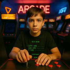 カスタムGamer T-Shirt – ユーザー名とゲームメニュー Tシャツ