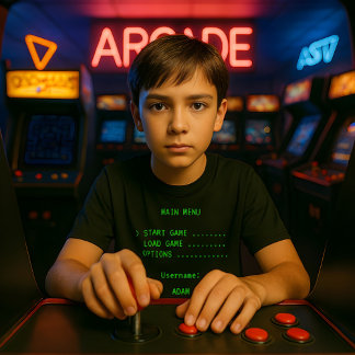カスタムGamer T-Shirt – ユーザー名とゲームメニュー Tシャツ