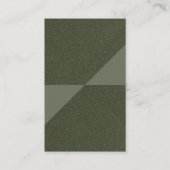 カスタムGeometric Moss Green Texture Business Card 名刺 (正面)