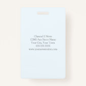 カスタムGeometric Reporter PhotographerのIDを押す バッジ (裏面)